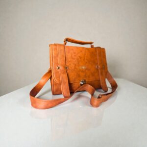 youthing professional laptop messenger bag – vintage textured vegan leather briefcase